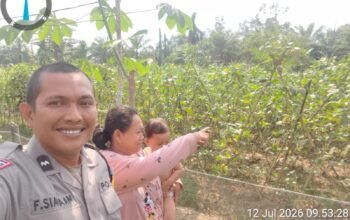 Bhabinkamtibmas Polsek Betung Ajak Warga Desa Rimba Terab Manfaatkan Pekarangan untuk Dukung Swasembada Pangan