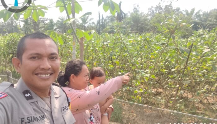 Bhabinkamtibmas Polsek Betung Ajak Warga Desa Rimba Terab Manfaatkan Pekarangan untuk Dukung Swasembada Pangan