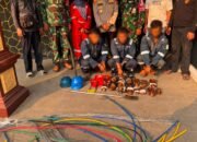 Polsek Banyuasin I Ungkap Pencurian Kabel Pertamina, Tiga Pelaku Diamankan