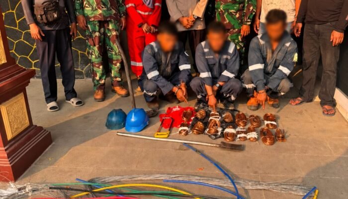Polsek Banyuasin I Ungkap Pencurian Kabel Pertamina, Tiga Pelaku Diamankan